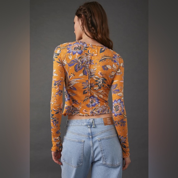 🚨🆕FINAL SALE PRICE🚨FREE PEOPLE DREAMED OF YOU TEE-HONEY COMBO - Picture 5 of 16